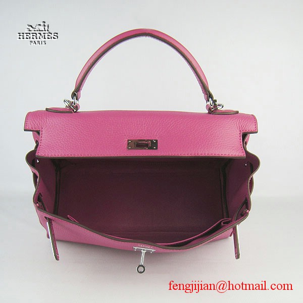 Hermes Kelly 32cm Togo Leather Bag Peachblow 6108 Silver Hardware Hermes Kelly 32cm Togo Leather Bag Peachblow 6108 Silver Hardware